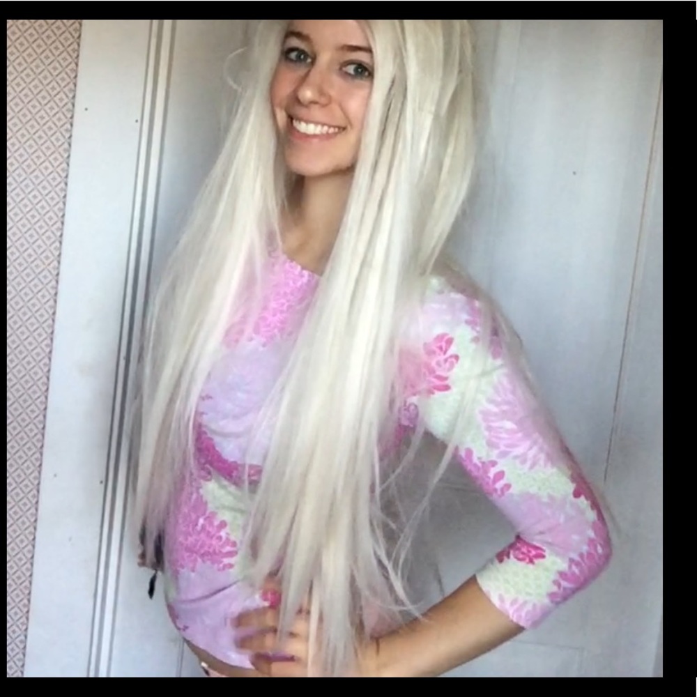 Preppy Lilly Pullizer Pink Flower 🌸 🌺 bloom top